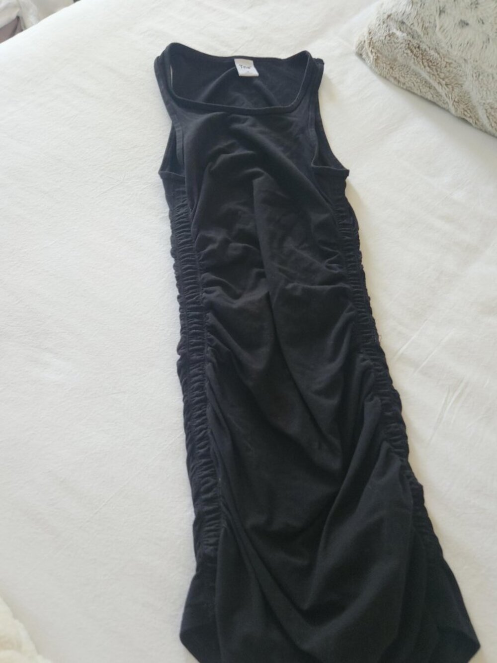 TNA black rouged sides cotton dress